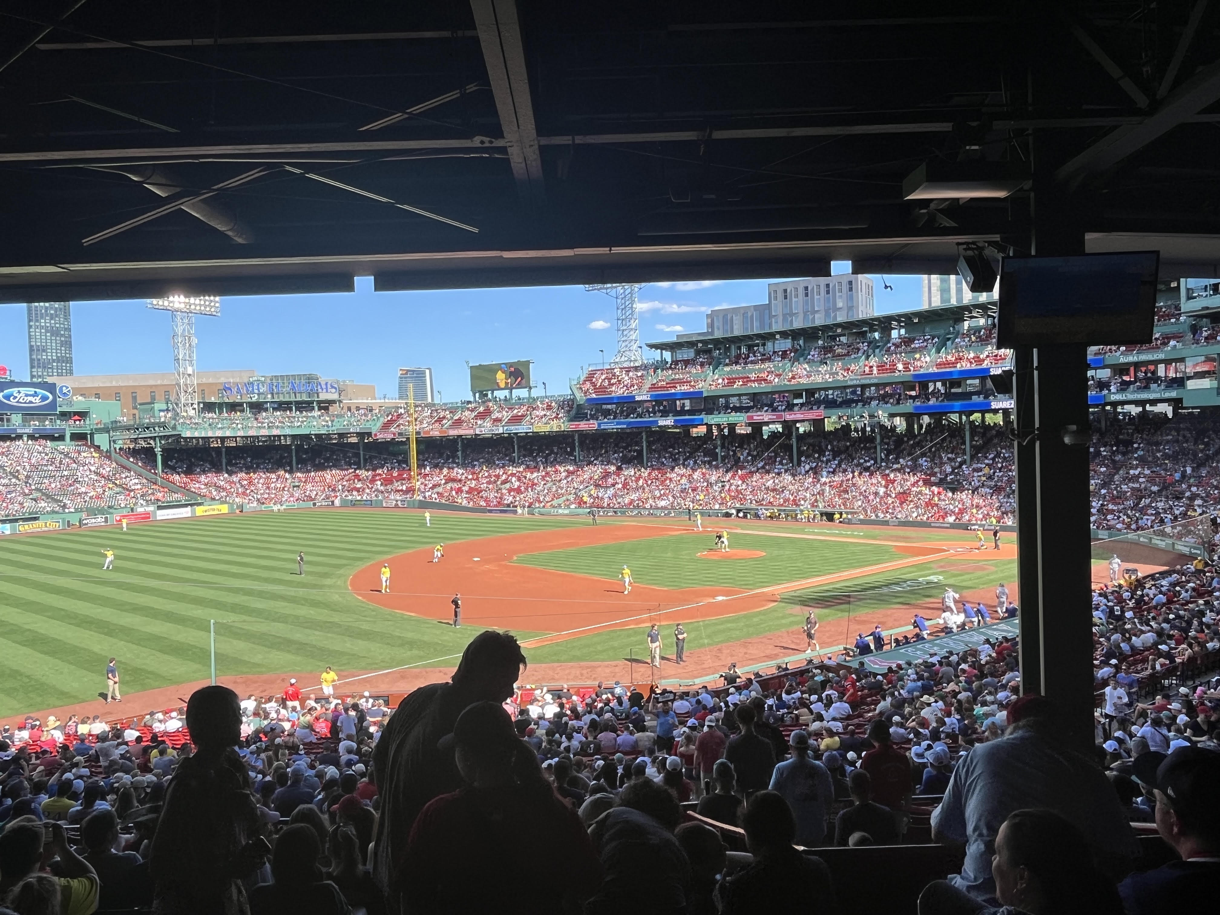 at a baseball game