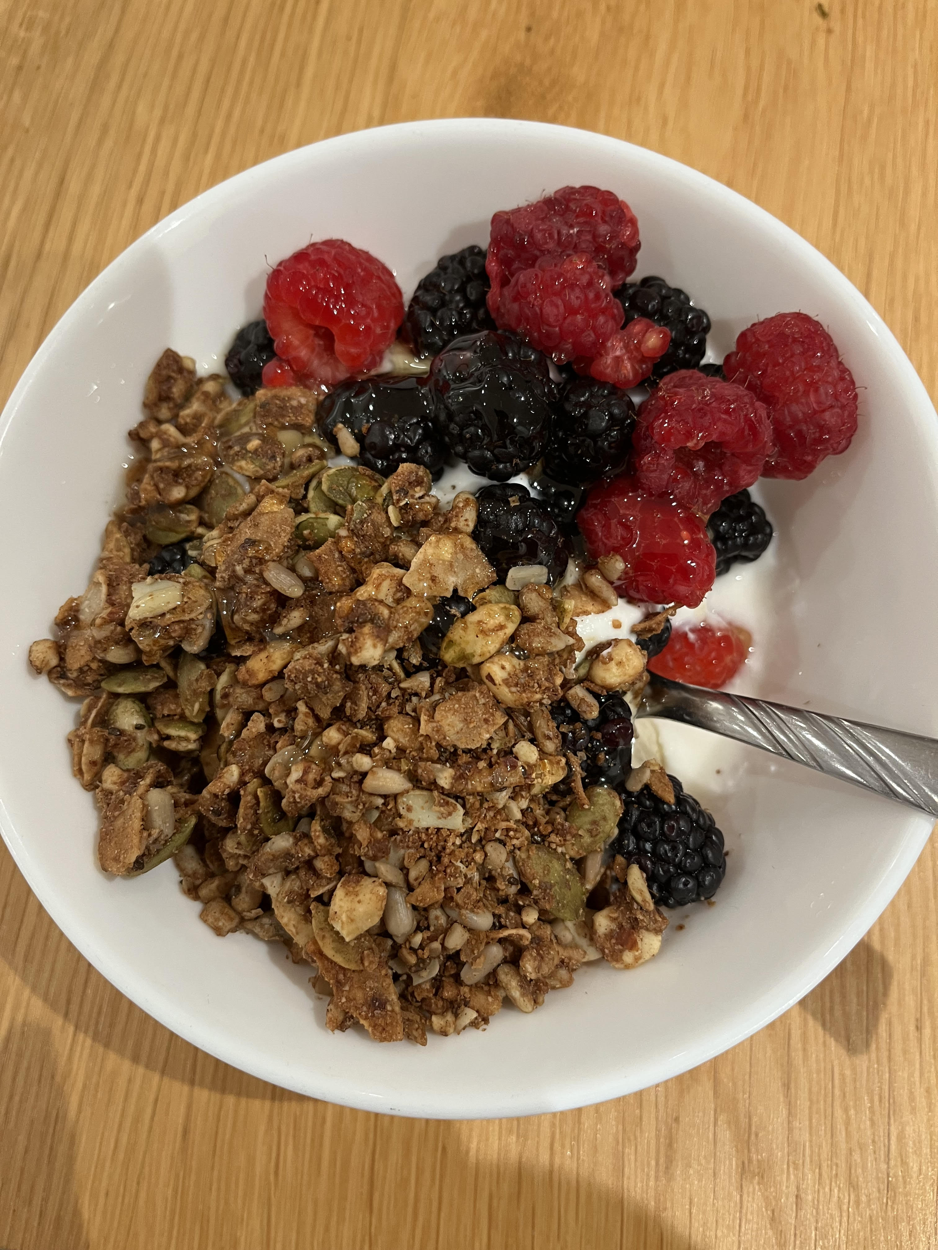 yogurt with granola and berries