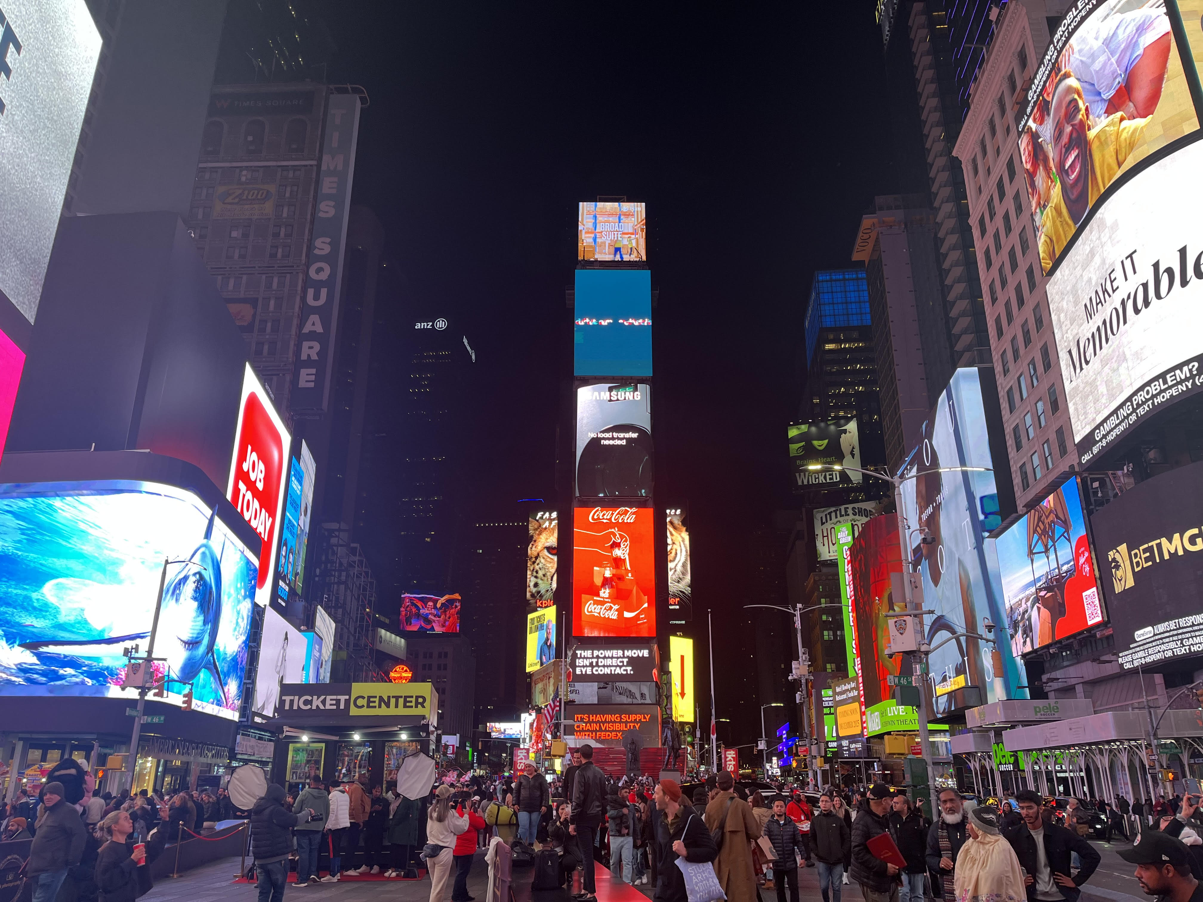 times square at night